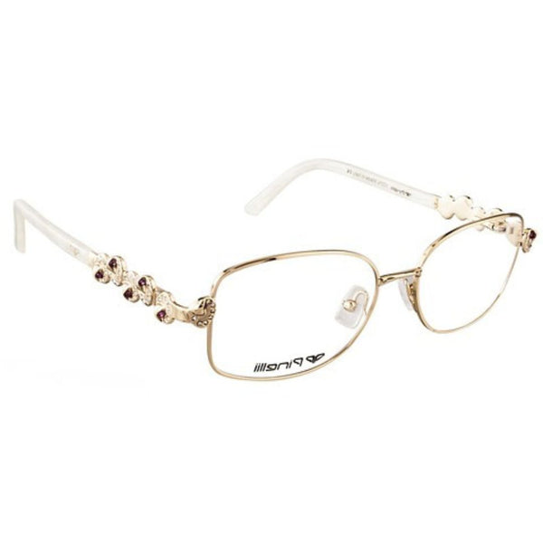 Golden Diamonds Cream Transparent Wayfarer Eyewear | I1008 |Pinellii Edition