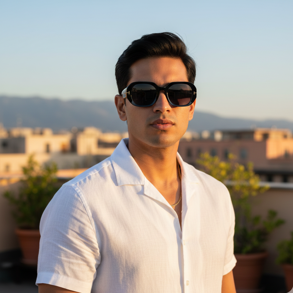 Traveller | Black T Wayfarer Sunglass