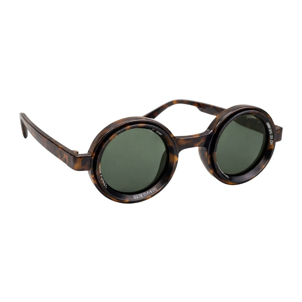 Rotater | Leopard Green Round Sunglass