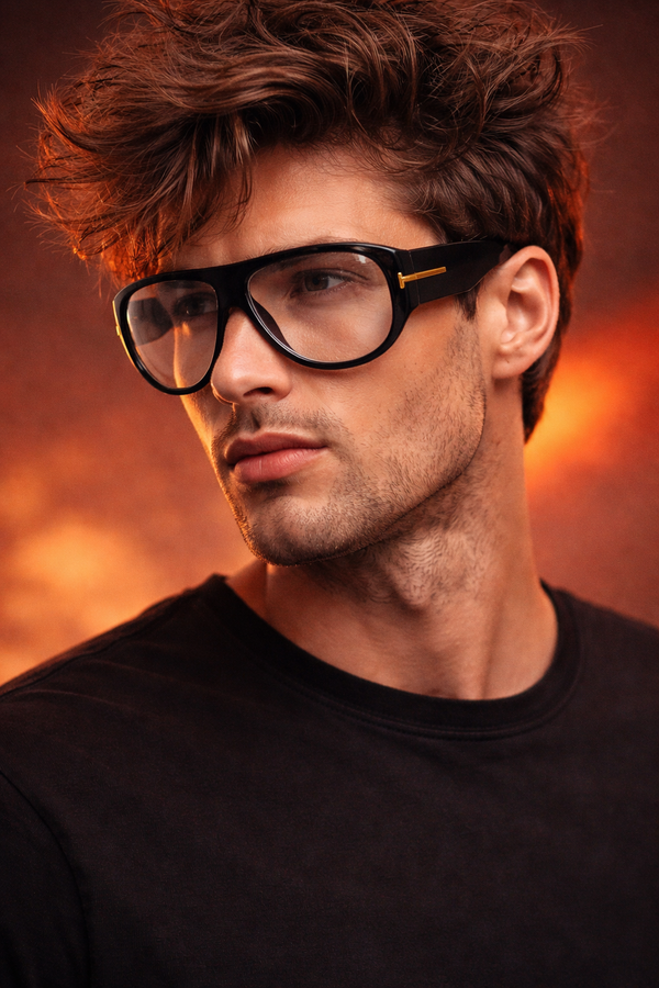 Hover Cuba | Black Transparent Aviator Sunglass