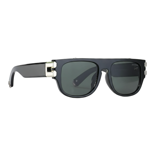 Colombo | Silver Black Oversize Wayfarer Sunglass
