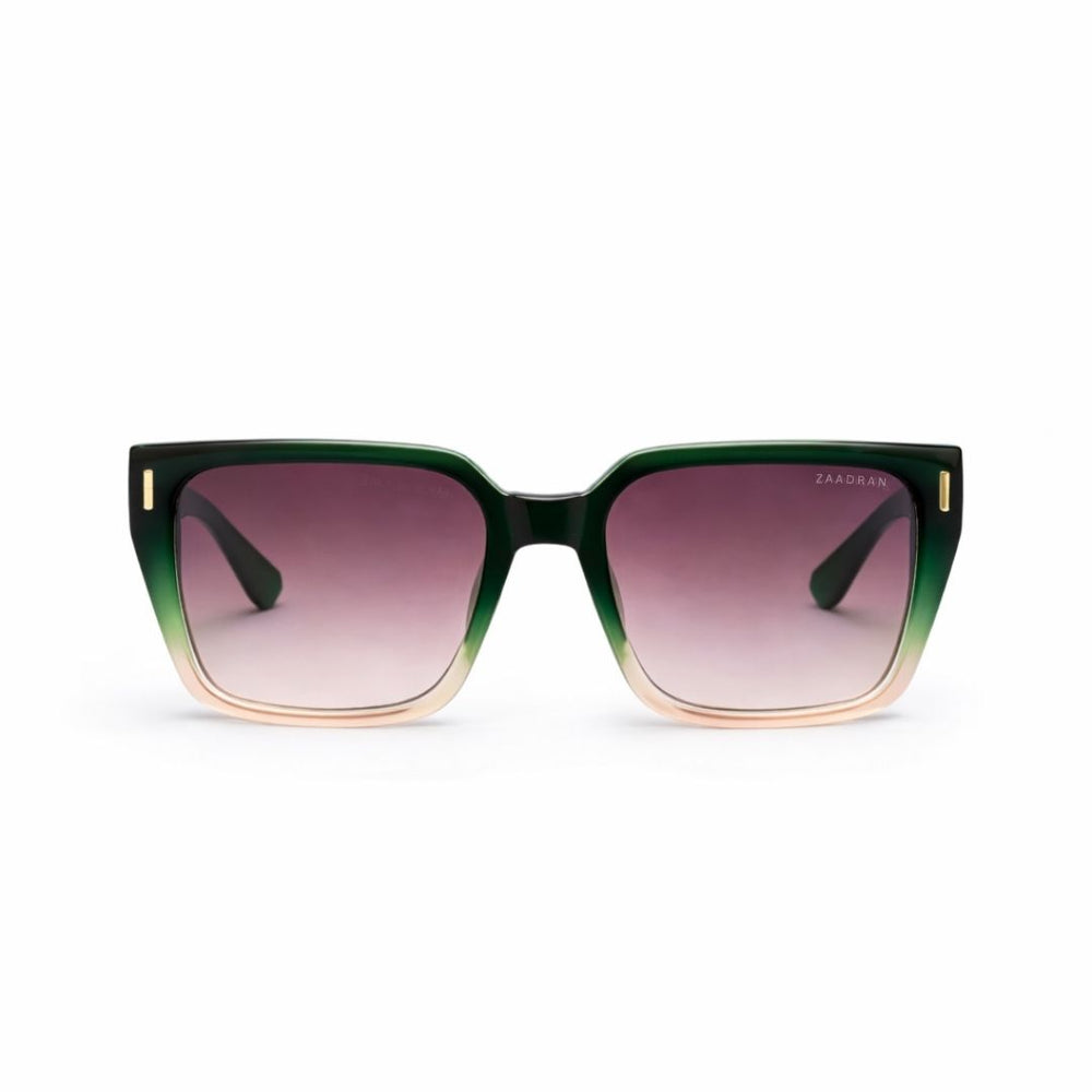 Madrid | Green Brown Arrow Wayfarer Sunglass