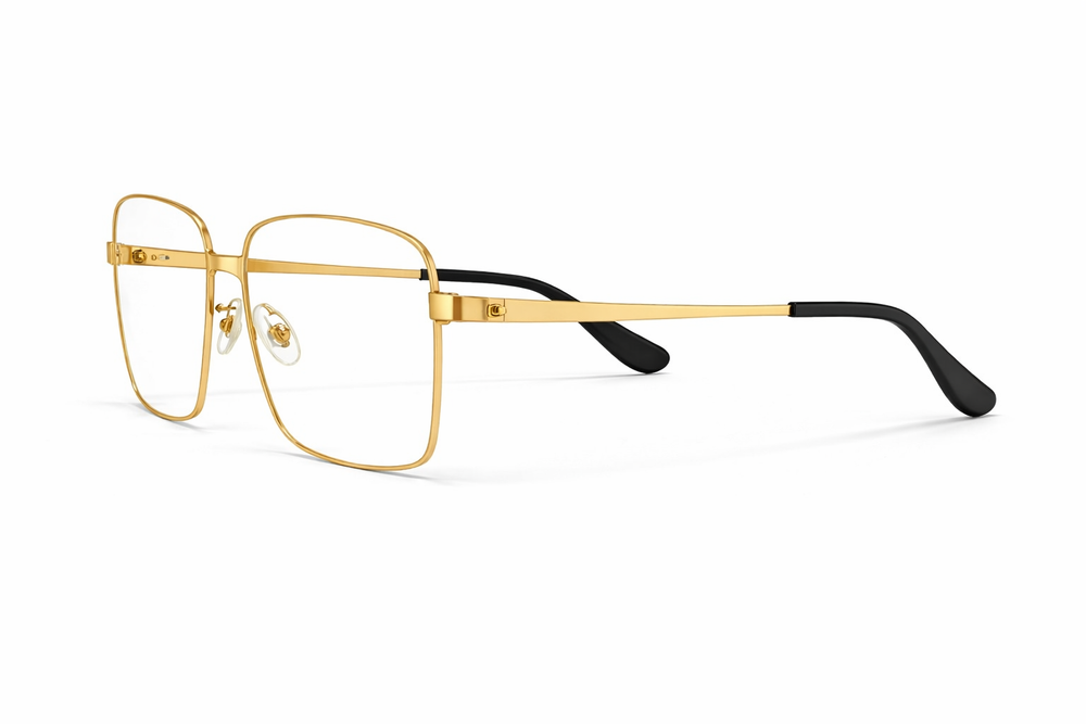 Golden Transparent Oversize Wayfarer Eyewear | Pinellii Edition