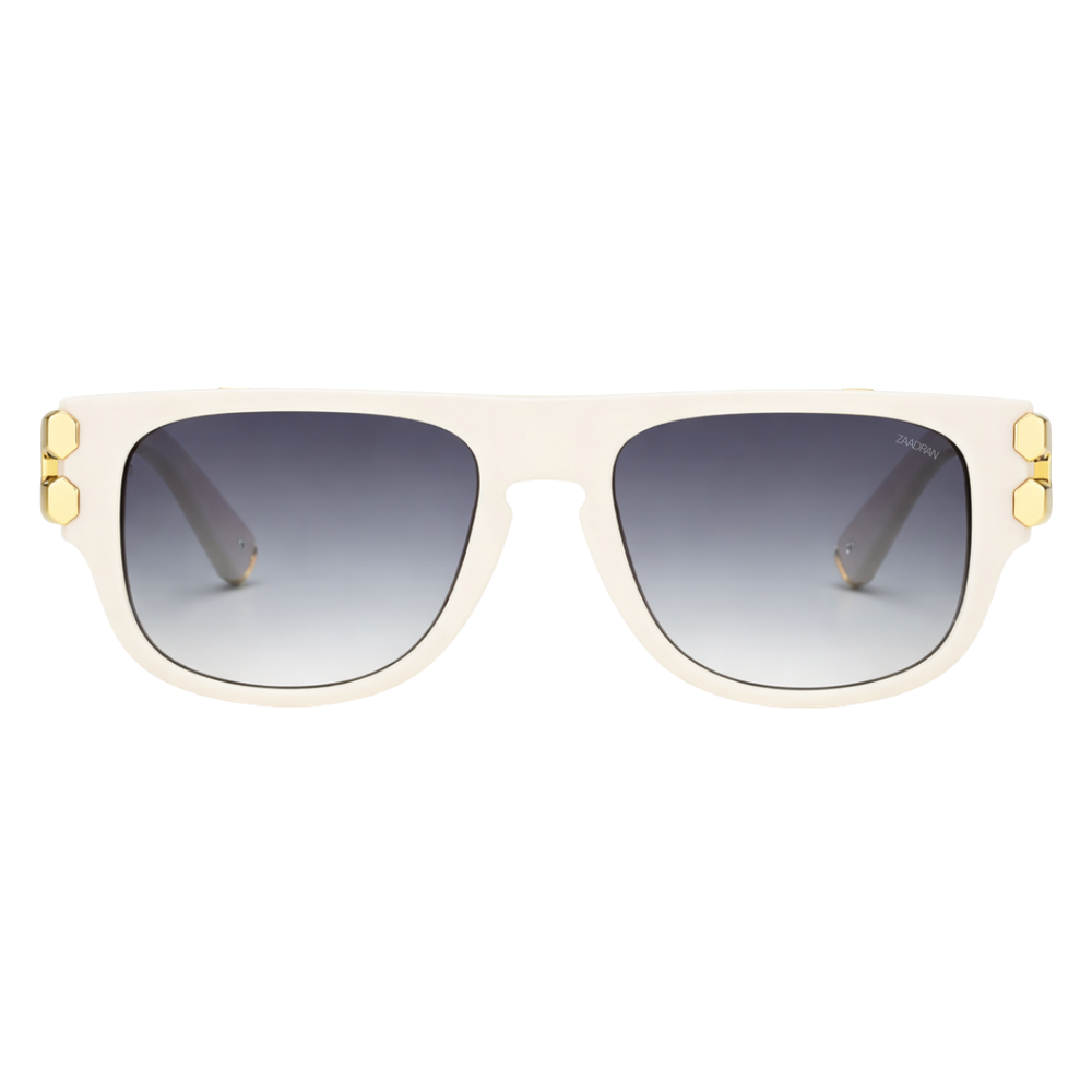 Colombo | Golden White Oversize Wayfarer Sunglass