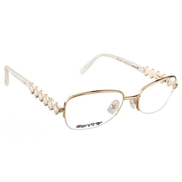 Cream Diamonds Transparent Rimless Rectangle Eyewear | Pinelli Edition