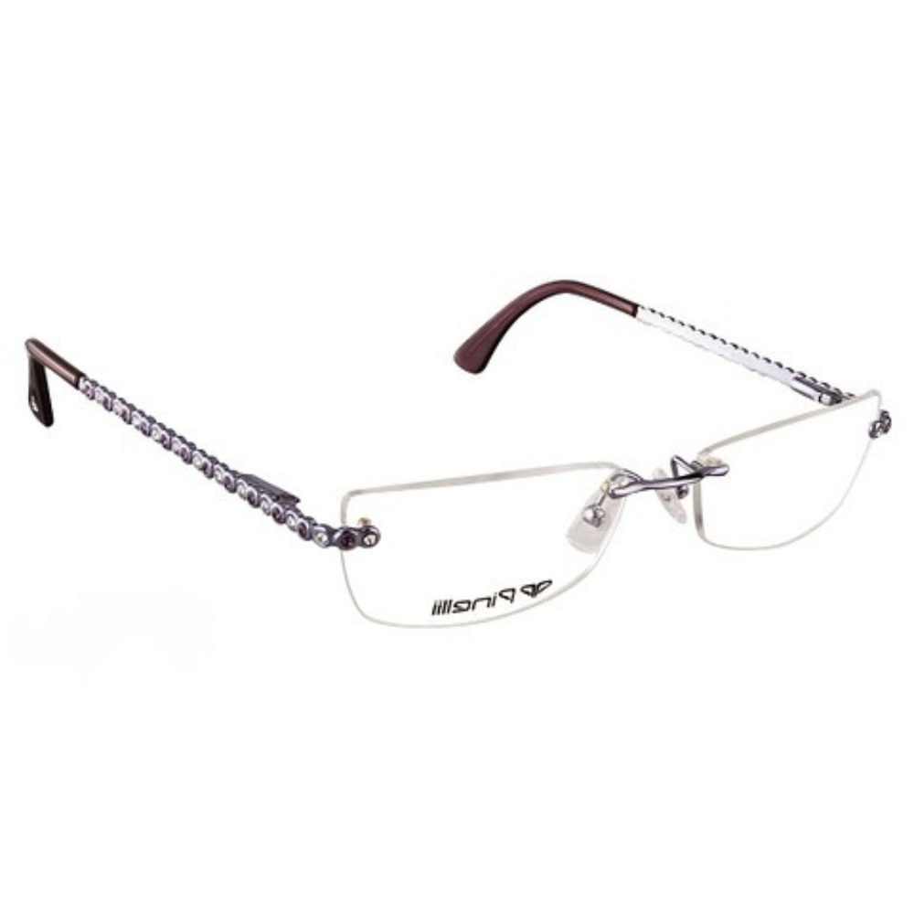 Pink Diamond Transparent Rimless Rectangle Eyewear| I1013 |Pinelli Edition