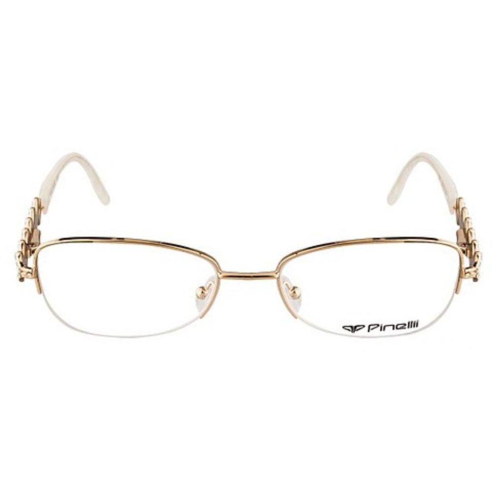 Cream Diamonds Transparent Rimless Rectangle Eyewear | Pinelli Edition