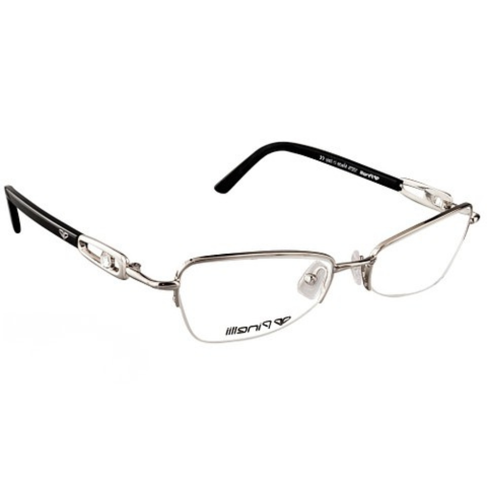 Black Silver Transparent Rimless Rectangle Eyewear| Pinelli Edition