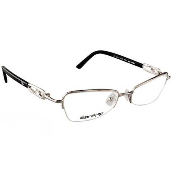 Black Silver Transparent Rimless Rectangle Eyewear| Pinelli Edition