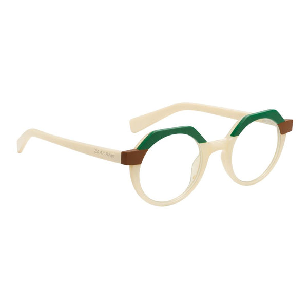 Oceania | Cream Green Transparent Round Sunglass