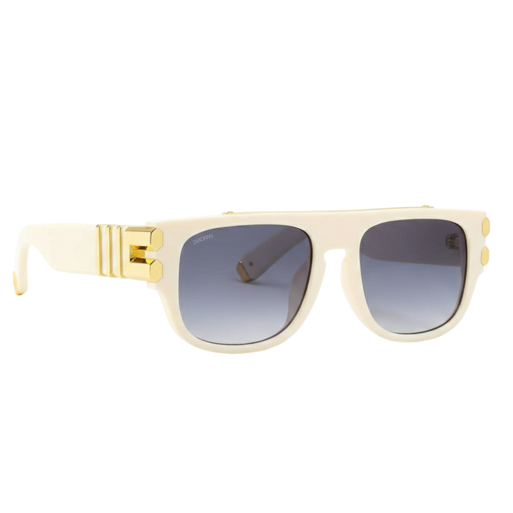 Colombo | Golden White Oversize Wayfarer Sunglass