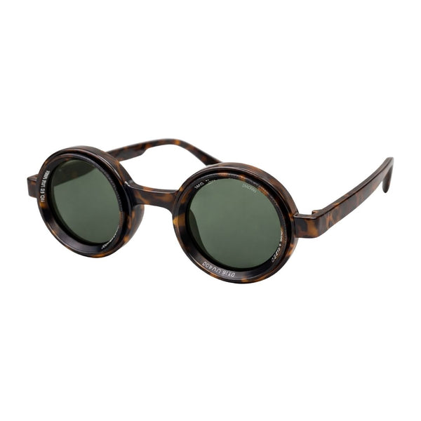 Rotater | Leopard Green Round Sunglass
