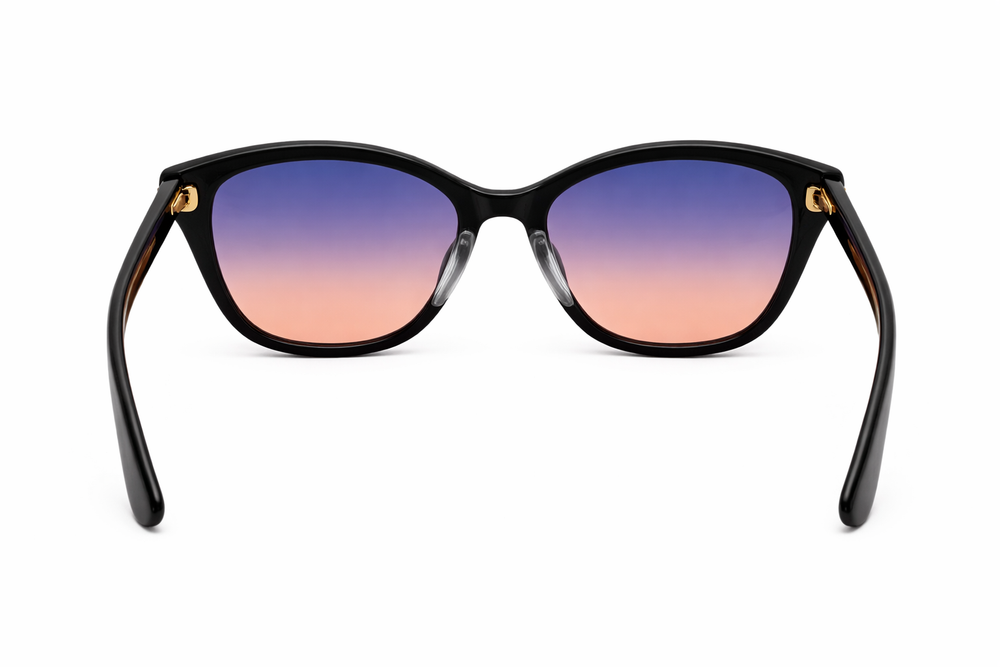 Gambia | Black Dual Tone Cateye sunglass