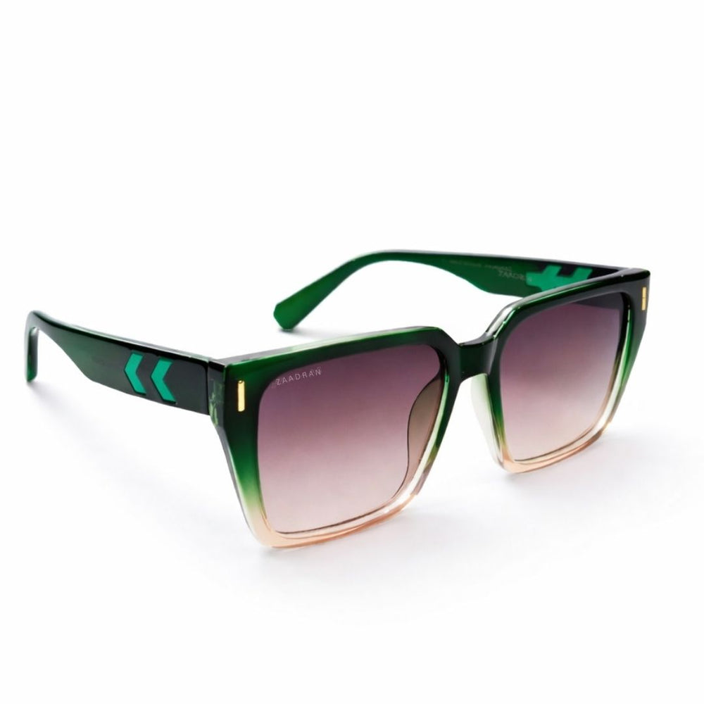 Madrid | Green Brown Arrow Wayfarer Sunglass