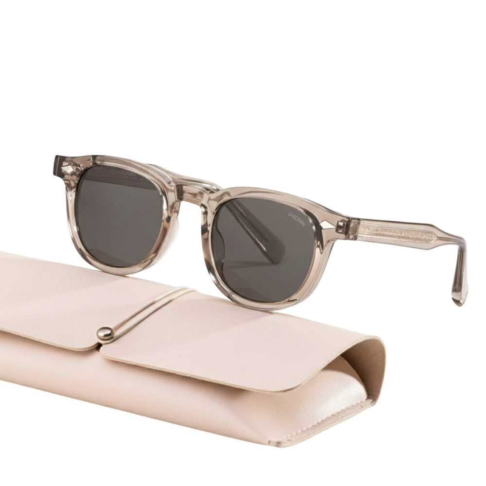 Oxford Classic | Light Brown Round Sunglass