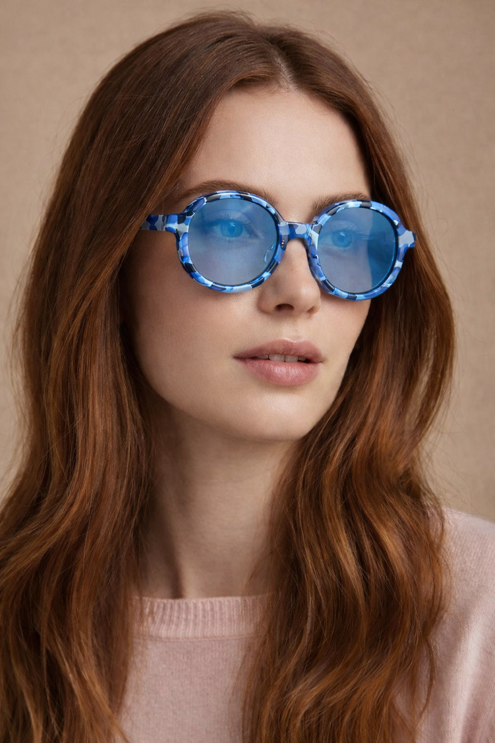 Rotater| Blue Marble Round Sunglass