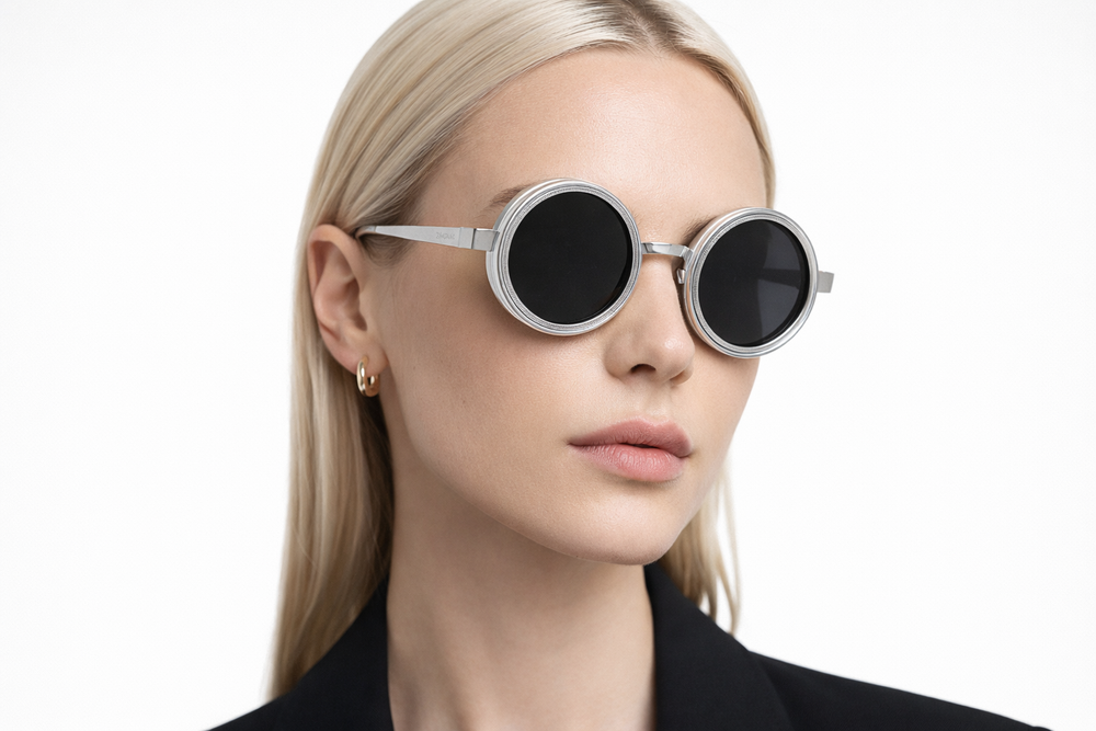 Rotater | Silver Round Sunglass