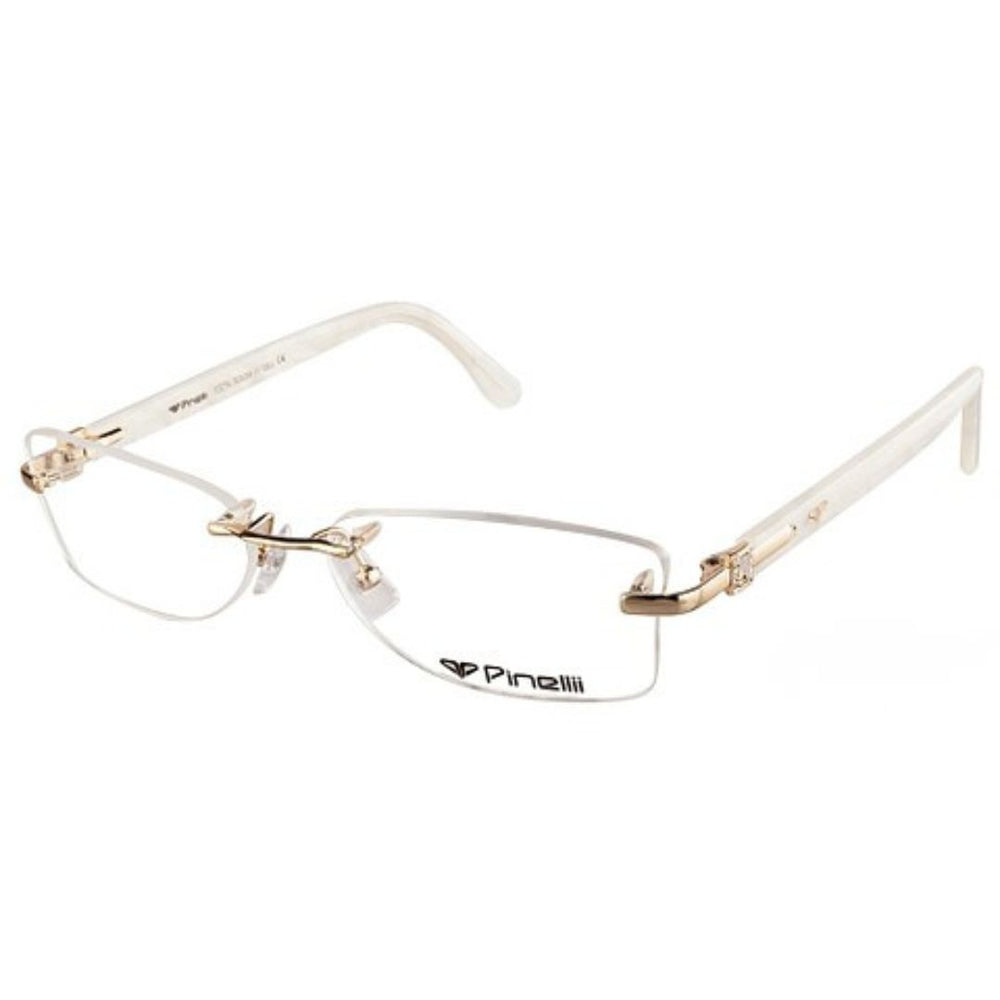 Cream Golden Diamond Transparent Rimeless Eyewear | I1005 | Pinellii Edition
