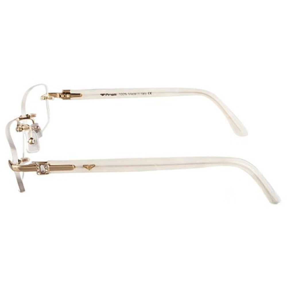 Cream Golden Diamond Transparent Rimeless Eyewear | I1005 | Pinellii Edition