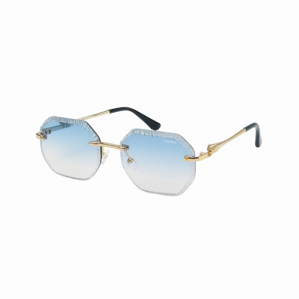 Millionaire | Blue Rimless Wayfarer Sunglass