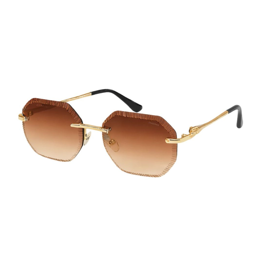 Millionaire | Brown Rimless Wayfarer Sunglass