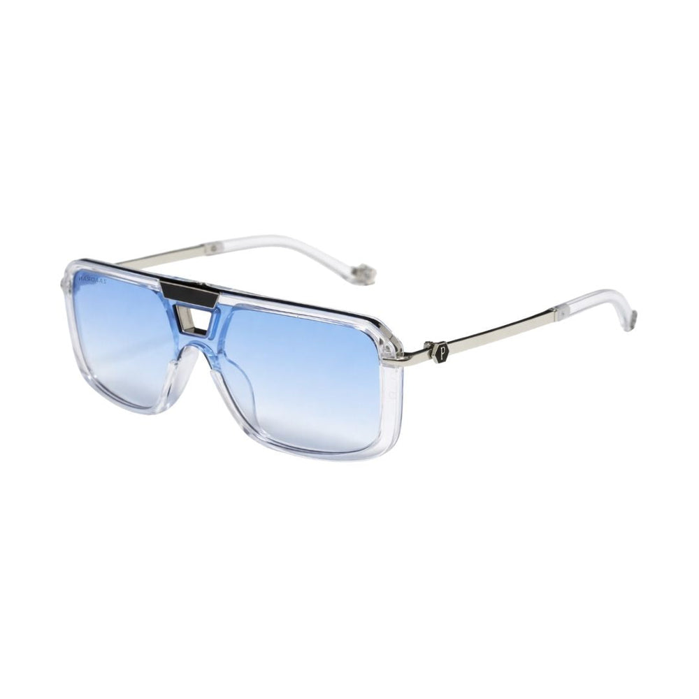 Zambia | White Blue Aviator Sunglass